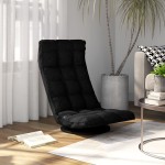 vidaXL Scaun de podea pivotant, negru, material textil vidaXL Scaun de podea pivotant, negru, material textil