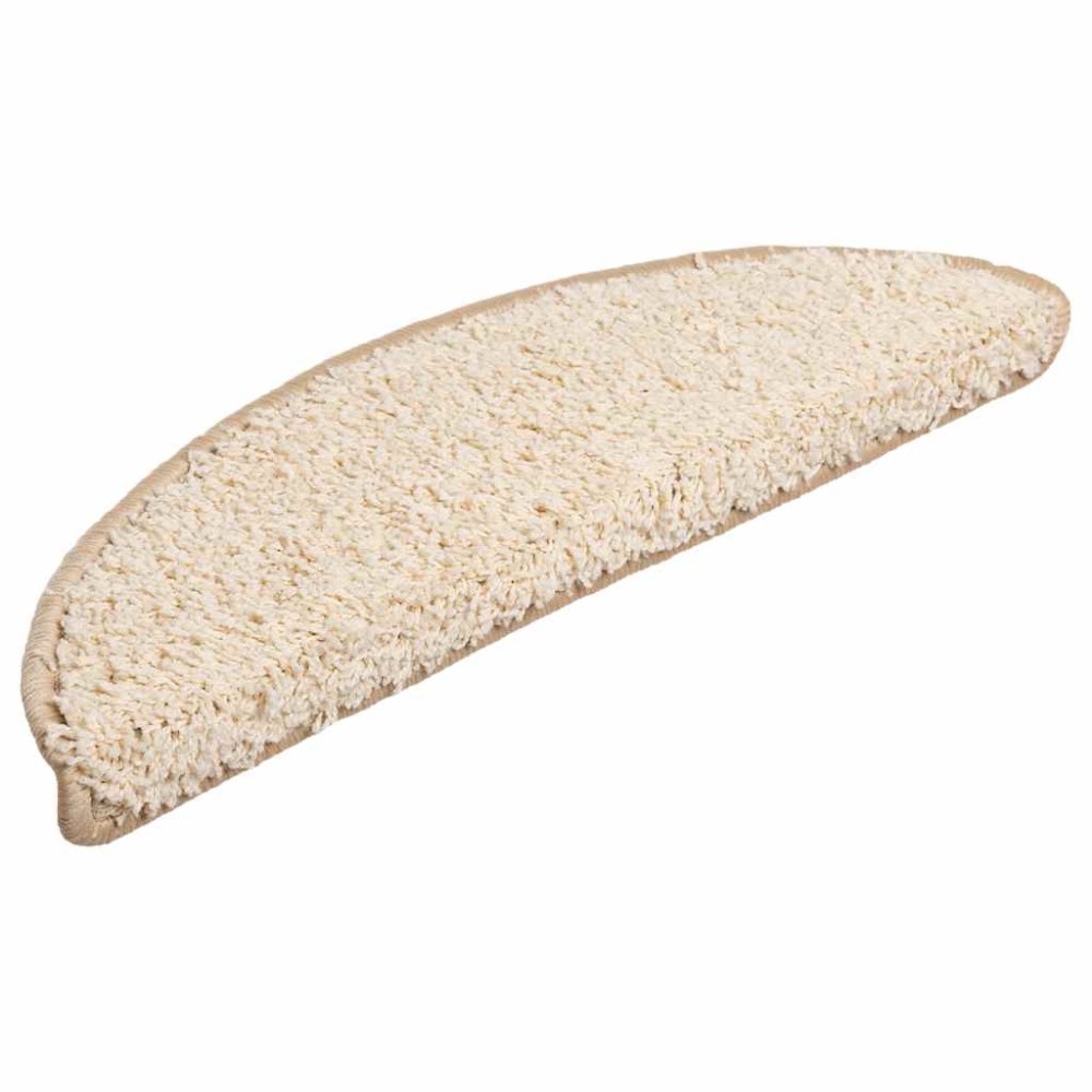 vidaXL Covorașe scară 30 buc crem 56x17x3 cm