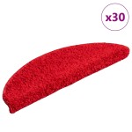 vidaXL Covorașe pentru scări, 30 buc., 56x17x3 cm, roșii, semirotunde vidaXL Covorașe pentru scări, 30 buc., 56x17x3 cm, roșii, semirotunde