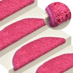 vidaXL Covorașe pentru scări, 30 buc., 56x17x3 cm, roz, semirotunde vidaXL Covorașe pentru scări, 30 buc., 56x17x3 cm, roz, semirotunde