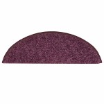 vidaXL Covorașe pentru scări, 30 buc., 56x17x3 cm, violet închis, semirotunde