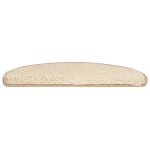 vidaXL Covorașe pentru scări, 30 buc., 65x21x4 cm, crem, semirotunde, mari