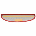 vidaXL Covorașe pentru scări, 30 buc., 65x21x4 cm, roșii, semirotunde, mari