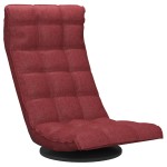 vidaXL Scaun de podea pivotant, roșu vin, material textil vidaXL Scaun de podea pivotant, roșu vin, material textil