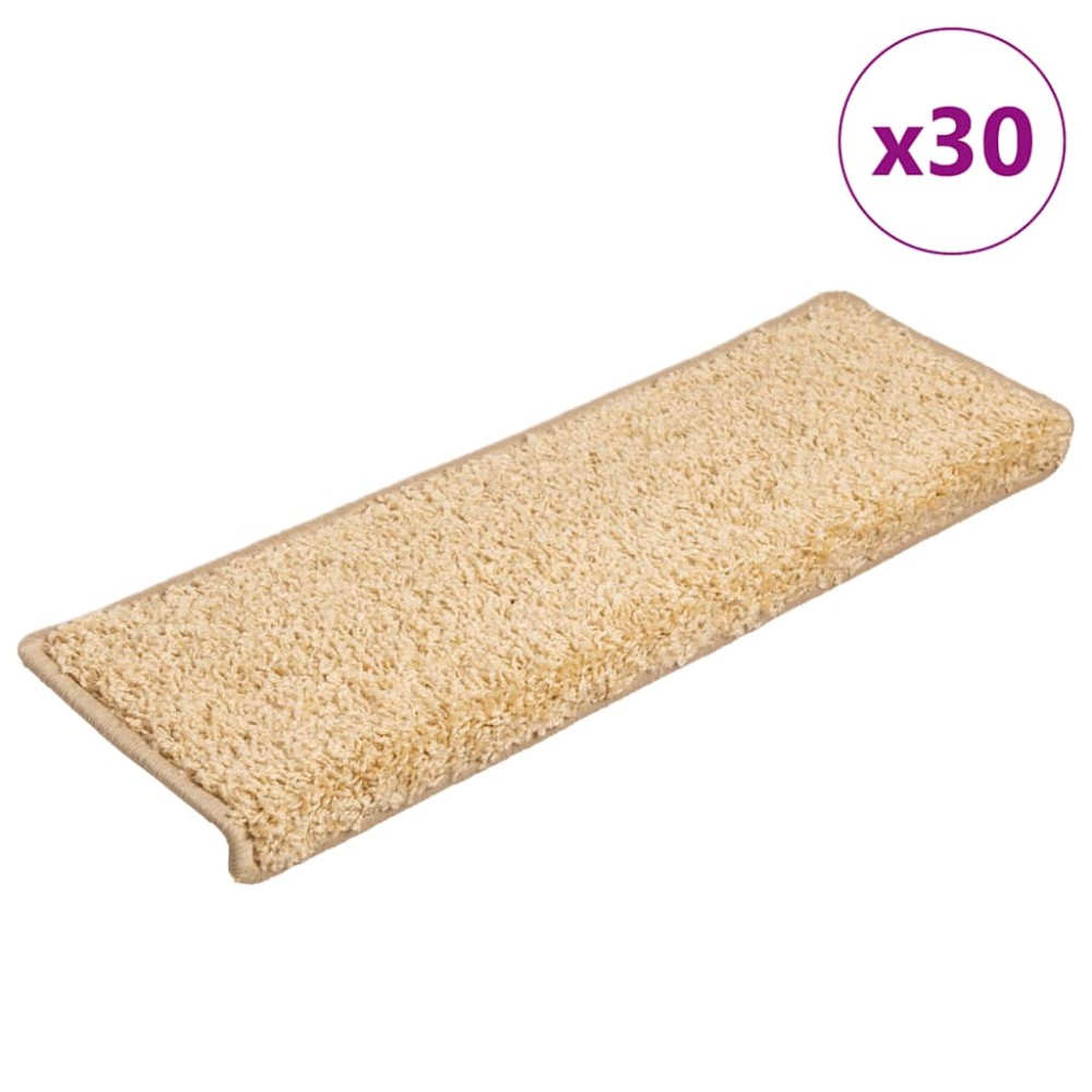 vidaXL Covorașe scară 30 buc 65x21x4 cm maro
