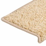 vidaXL Covorașe pentru scări, 30 buc., 65x21x4 cm, margini dreptunghiulare, crem vidaXL Covorașe pentru scări, 30 buc., 65x21x4 cm, margini dreptunghiulare, crem