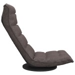 vidaXL Scaun de podea pivotant, gri taupe, material textil vidaXL Scaun de podea pivotant, gri taupe, material textil