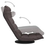 vidaXL Scaun de podea pivotant, gri taupe, material textil vidaXL Scaun de podea pivotant, gri taupe, material textil