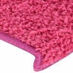 vidaXL Covorașe pentru scări, 30 buc., 65x21x4 cm, roz, cu margini dreptunghiulare