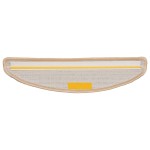 vidaXL Covorașe pentru scări, 20 buc., 56x17x3 cm, crem, semirotunde