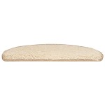 vidaXL Covorașe pentru scări, 20 buc., 65x21x4 cm, crem, semirotunde, mari