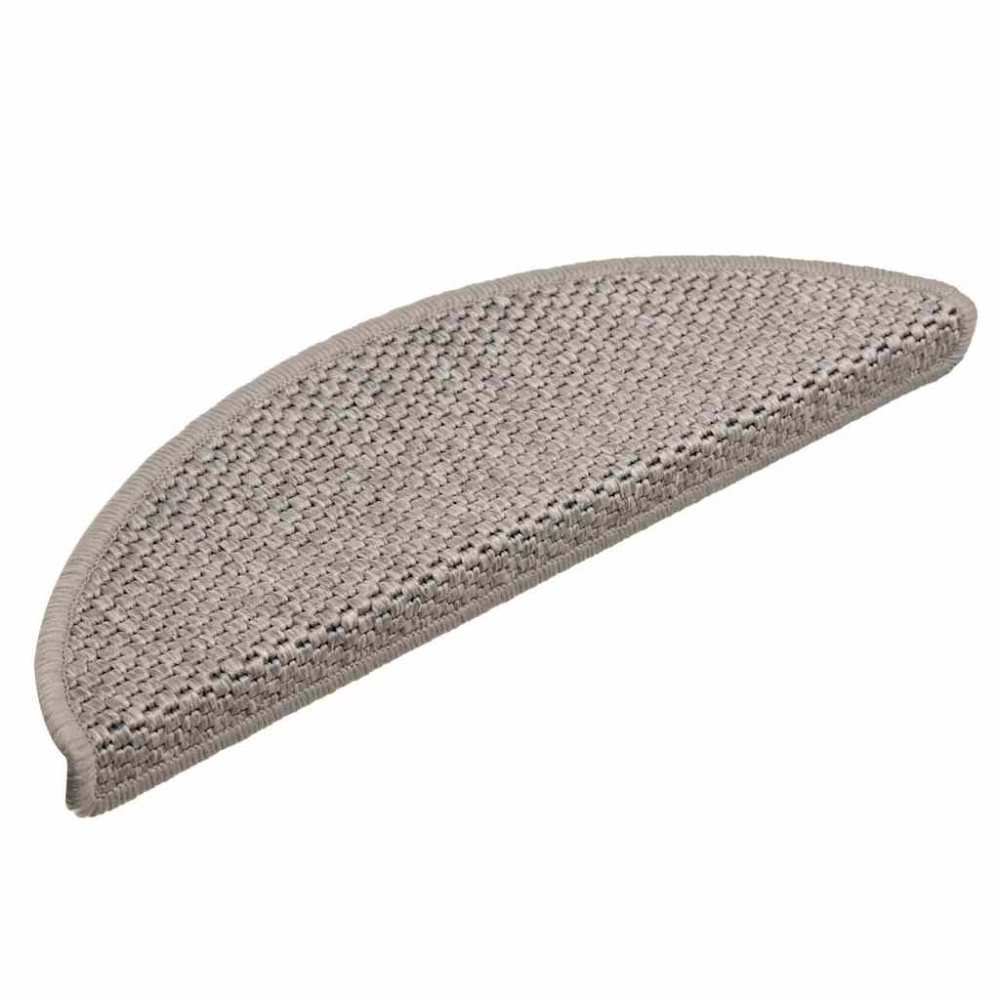 vidaXL Covorașe scări autoadezive 30 buc argintiu 56x17x3 aspect sisal