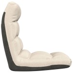 vidaXL Scaun de podea pliabil, crem, material textil vidaXL Scaun de podea pliabil, crem, material textil