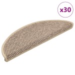 vidaXL Covorașe scară autoadezive aspect sisal 30 buc. Bej închis vidaXL Covorașe scară autoadezive aspect sisal 30 buc. Bej închis
