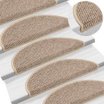 vidaXL Covorașe scară autoadezive aspect sisal 30 buc. Bej închis vidaXL Covorașe scară autoadezive aspect sisal 30 buc. Bej închis