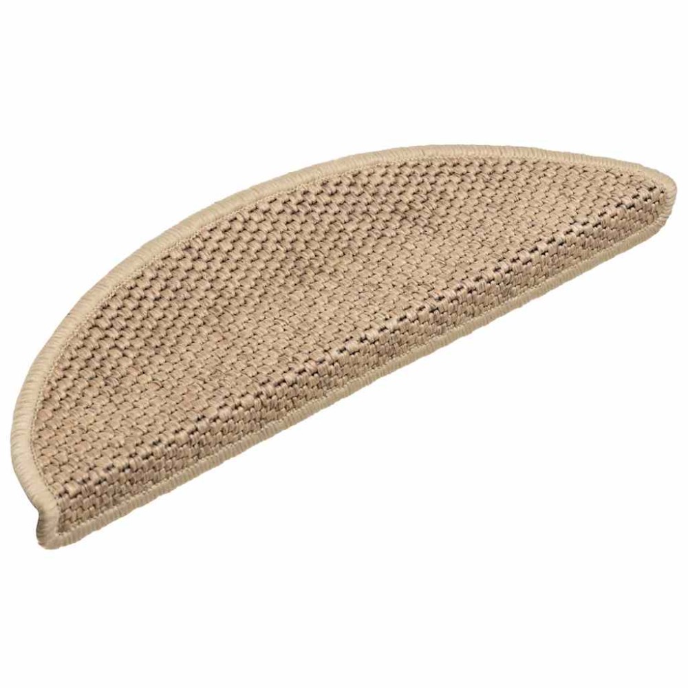 vidaXL Covorașe de scară autoadezive aspect sisal 30 buc. nisip