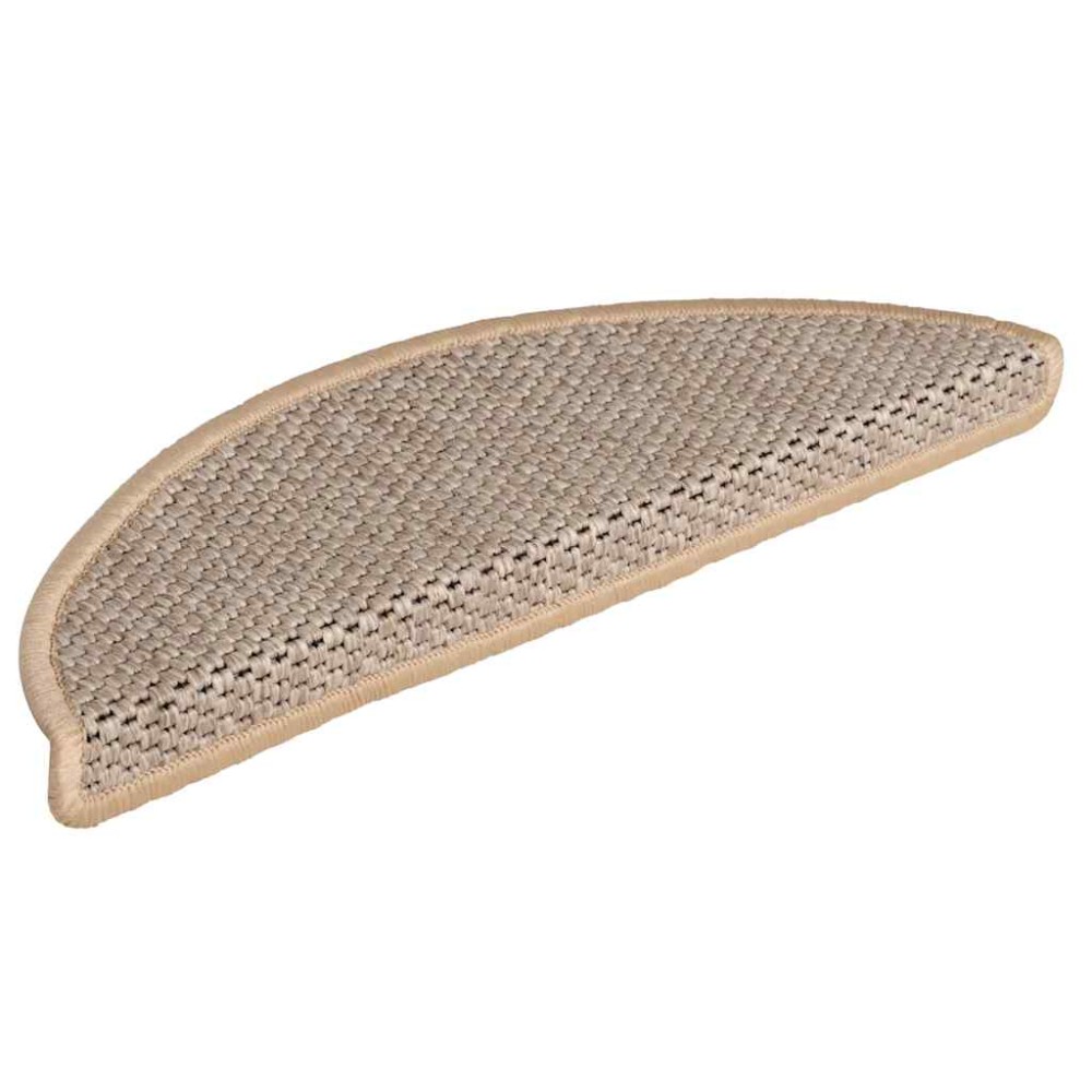 vidaXL Covorașe de scară autoadezive aspect sisal 30 buc. Bej deschis
