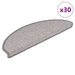 vidaXL Covorașe scară autoadezive aspect sisal 30 buc Platina vidaXL Covorașe scară autoadezive aspect sisal 30 buc Platina