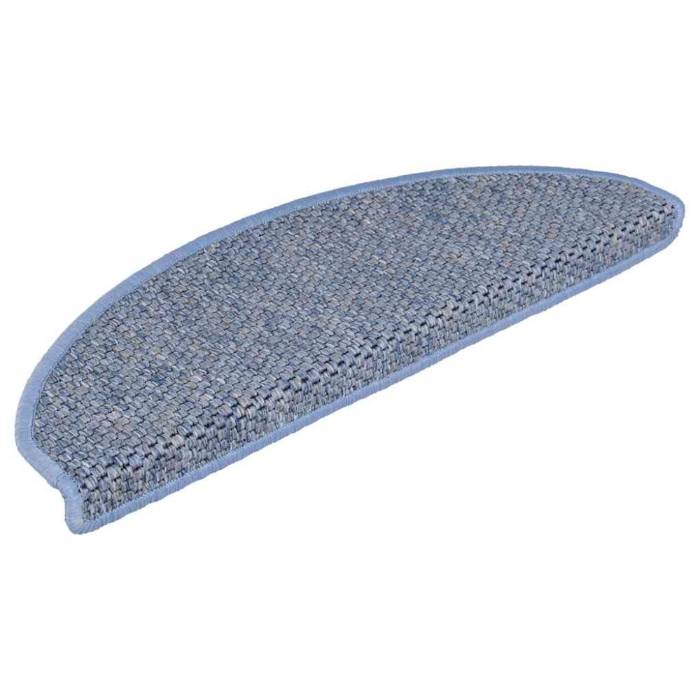 vidaXL Covorașe scări autoadezive, 30 buc. albastru 65x21x4 cm, sisal