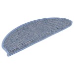 vidaXL Covorașe scări autoadezive, 30 buc. albastru 65x21x4 cm, sisal