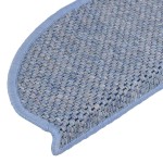 vidaXL Covorașe scări autoadezive, 30 buc. albastru 65x21x4 cm, sisal
