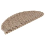 vidaXL Covorașe scări autoadezive 30buc nisipiu 65x21x4cm aspect sisal
