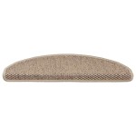 vidaXL Covorașe scări autoadezive 30buc nisipiu 65x21x4cm aspect sisal