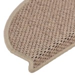 vidaXL Covorașe scări autoadezive 30buc nisipiu 65x21x4cm aspect sisal