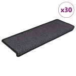 vidaXL Covorașe autoadezive scări 30 buc antracit 65x21x4 aspect sisal vidaXL Covorașe autoadezive scări 30 buc antracit 65x21x4 aspect sisal