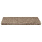 vidaXL Covorașe scări autoadezive 30buc nisipiu 65x21x4cm aspect sisal