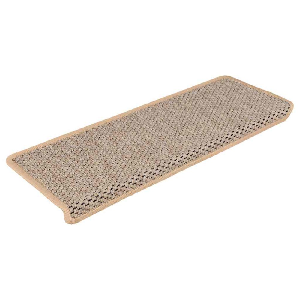 vidaXL Covorașe scări autoadezive 30 buc. bej deschis 65x21x4 cm sisal
