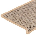 vidaXL Covorașe scări autoadezive 30 buc. bej deschis 65x21x4 cm sisal
