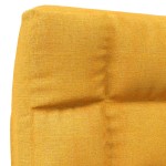 vidaXL Scaun de podea pliabil, galben muștar, material textil vidaXL Scaun de podea pliabil, galben muștar, material textil