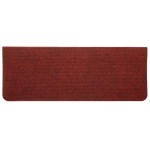 vidaXL Covorașe scară autoadezive 30 buc Roșu 65x24,5x3,5 cm