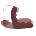 vidaXL Scaun de podea pliabil, roșu vin, material textil vidaXL Scaun de podea pliabil, roșu vin, material textil