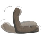 vidaXL Scaun de podea pliabil, gri taupe, material textil vidaXL Scaun de podea pliabil, gri taupe, material textil