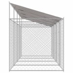 vidaXL Cușcă pentru câine Argintiu 800 x 200 x 256 cm Oțel Galvanizat