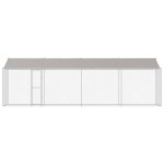vidaXL Cușcă pentru câine Argintiu 800 x 200 x 256 cm Oțel Galvanizat