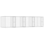vidaXL Cușcă pentru câine Argintiu 800 x 200 x 200 cm Oțel Galvanizat