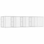 vidaXL Cușcă pentru câine Argintiu 800 x 200 x 200 cm Oțel Galvanizat