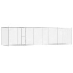 vidaXL Cușcă pentru câine Argintiu 800 x 200 x 256 cm Oțel Galvanizat