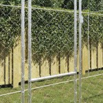 vidaXL Cușcă pentru câine Argintiu 800 x 200 x 256 cm Oțel Galvanizat