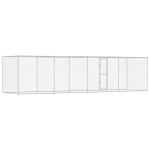 vidaXL Cușcă pentru câine Argintiu 800 x 200 x 256 cm Oțel Galvanizat
