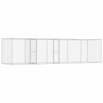vidaXL Cușcă pentru câine Argintiu 600 x 200 x 200 cm Oțel Galvanizat