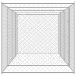 vidaXL Cușcă pentru câine Argintiu 600 x 200 x 200 cm Oțel Galvanizat