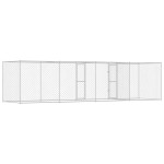 vidaXL Cușcă pentru câine Argintiu 600 x 200 x 200 cm Oțel Galvanizat