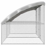 vidaXL Cușcă pentru pui Argintiu 400 x 200 x 198,5 cm Oțel Galvanizat