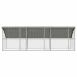 vidaXL Cușcă pentru pui Argintiu 600 x 200 x 198,5 cm Oțel Galvanizat