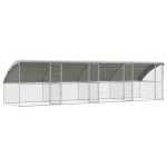 vidaXL Cușcă pentru pui Argintiu 800 x 200 x 198,5 cm Oțel Galvanizat