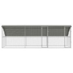 vidaXL Cușcă pentru pui Argintiu 600 x 200 x 198,5 cm Oțel Galvanizat